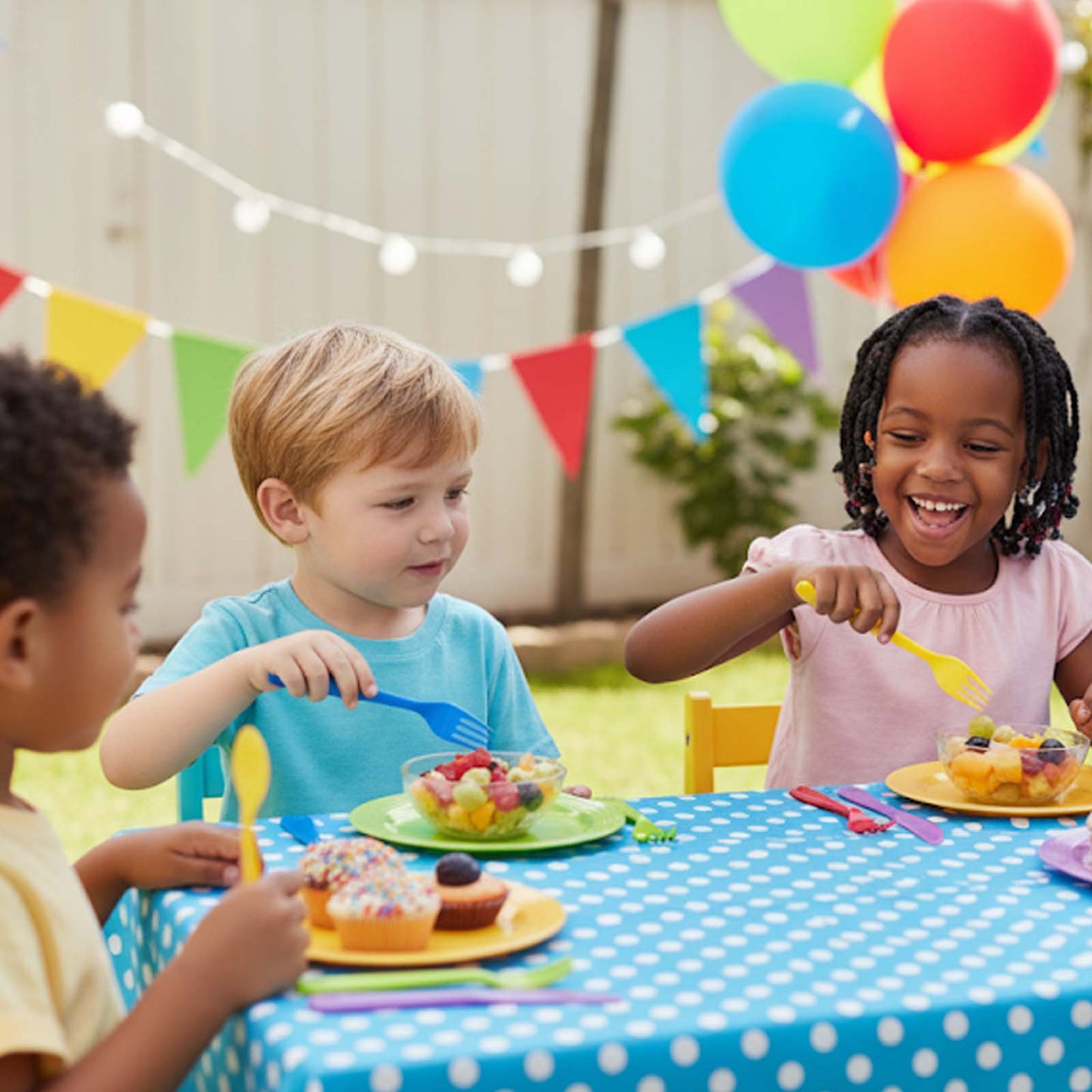 Kids` Rainbow Cutlery 18`s