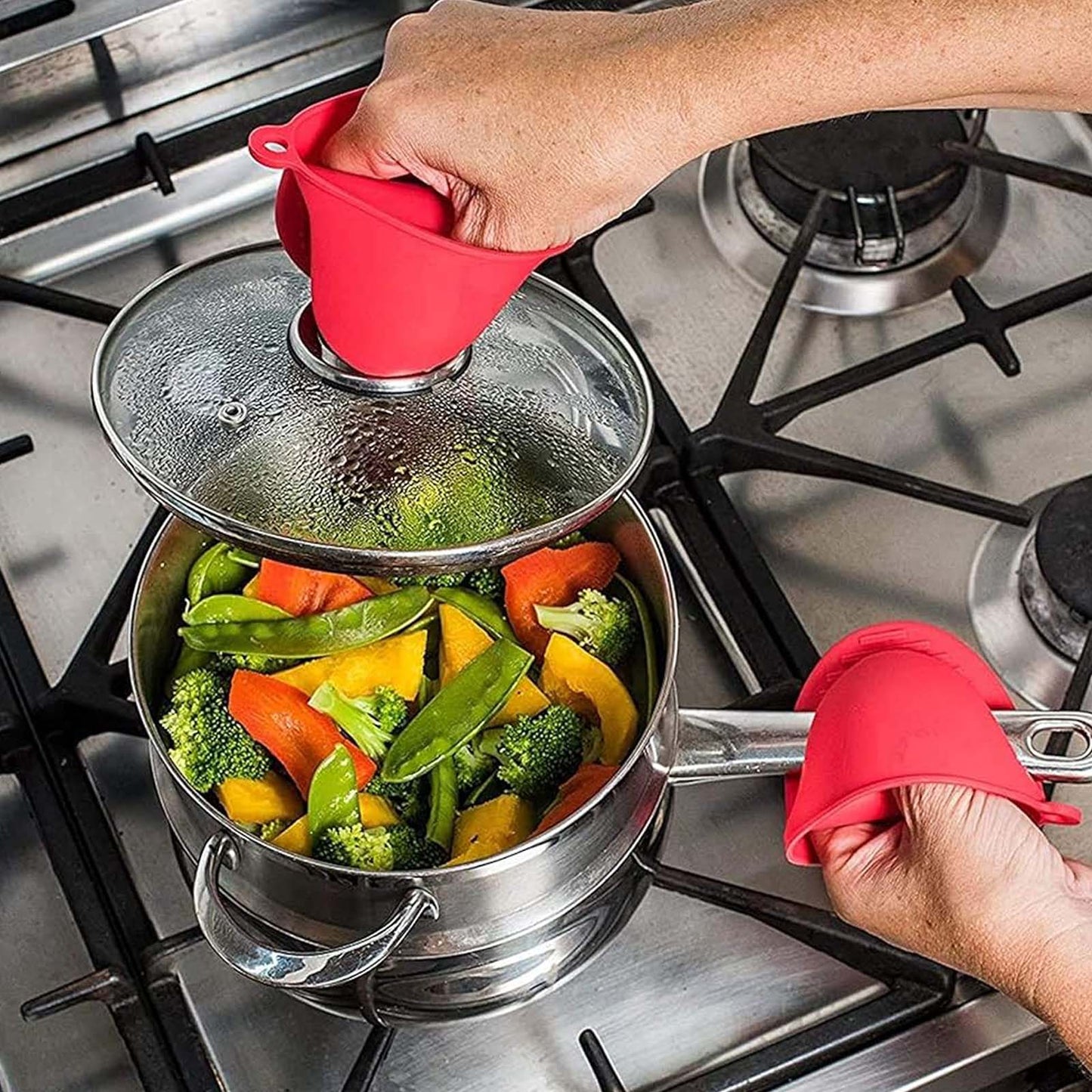 2 Piece Silicone Pinch Grip Mitt