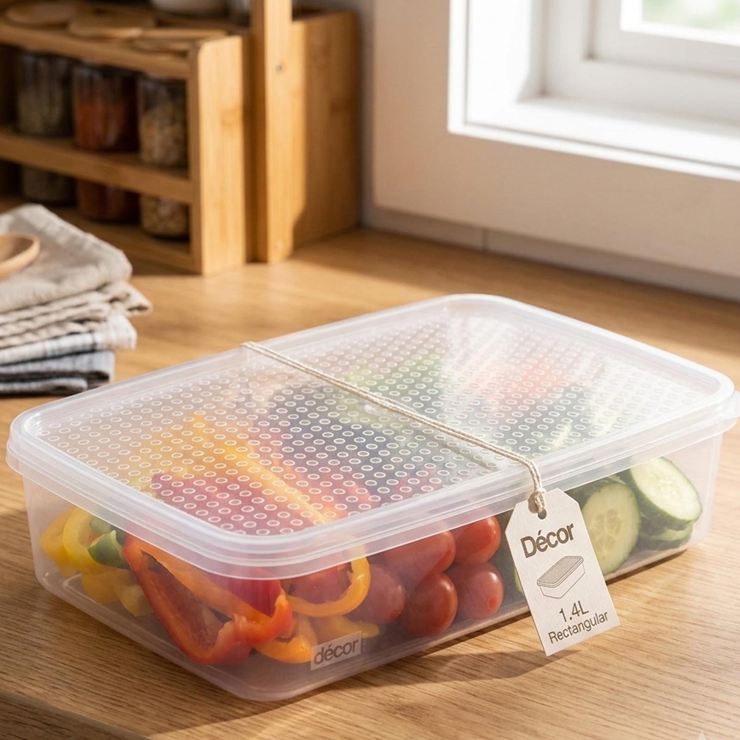 Fussy 1.4L Rectangular Décor Container