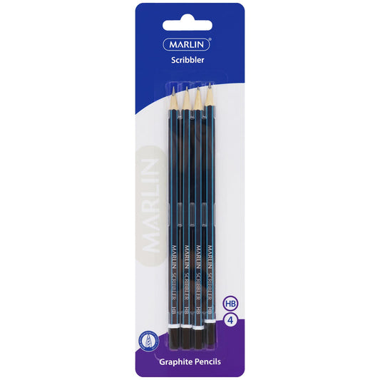 Marlin HB Pencils - Black/Silver (4`s)