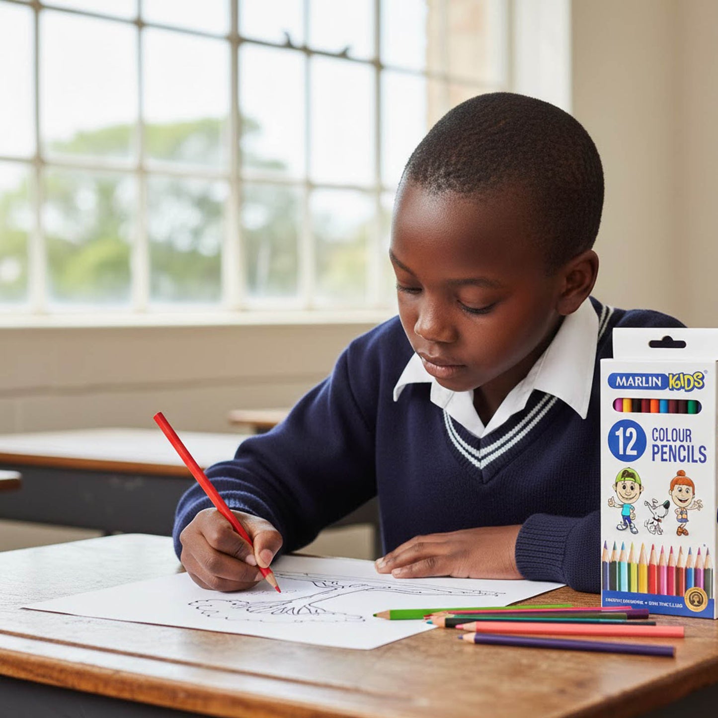 Marlin Colour Pencils- Long (12`s)