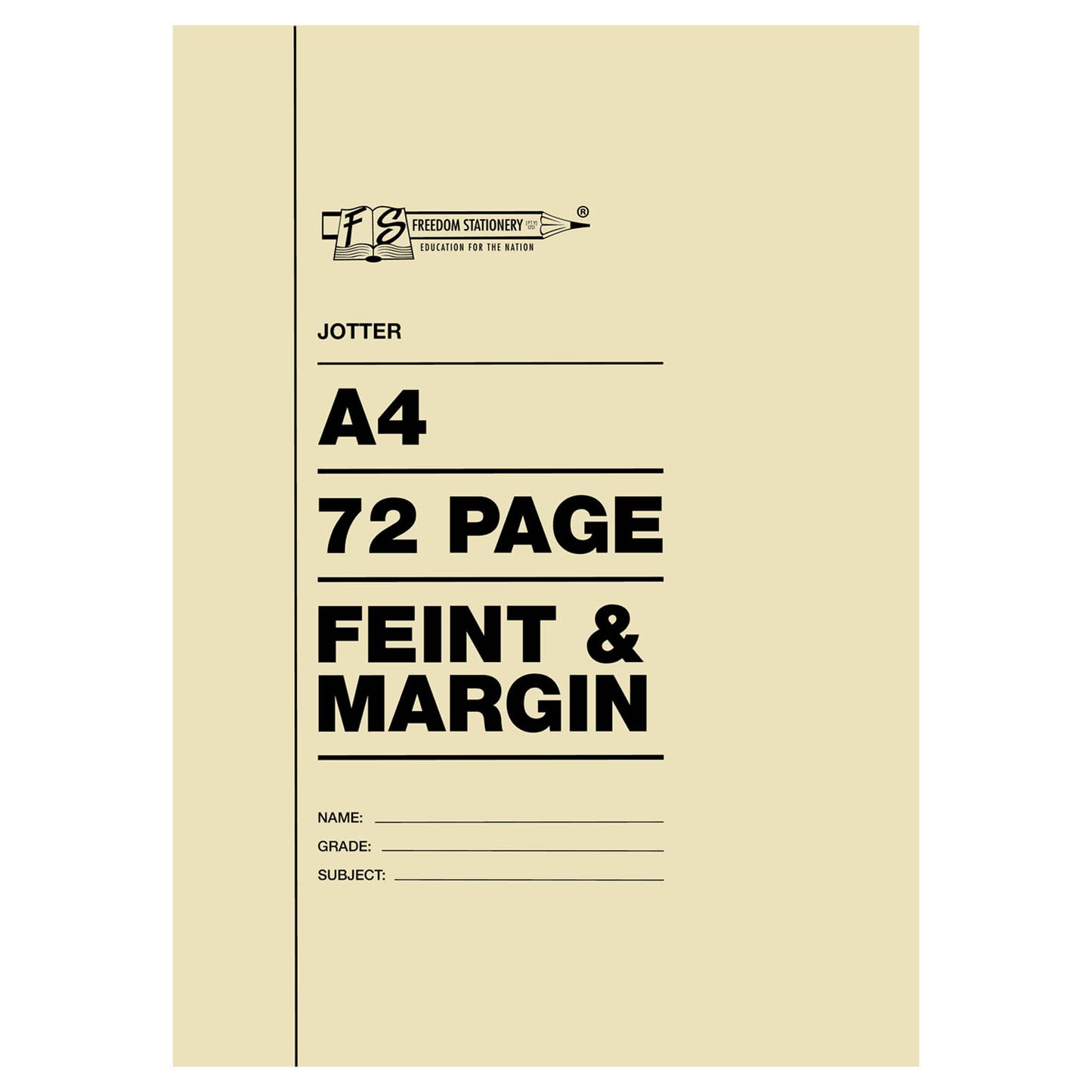 A4 72 Page Jotter Feint and Margin