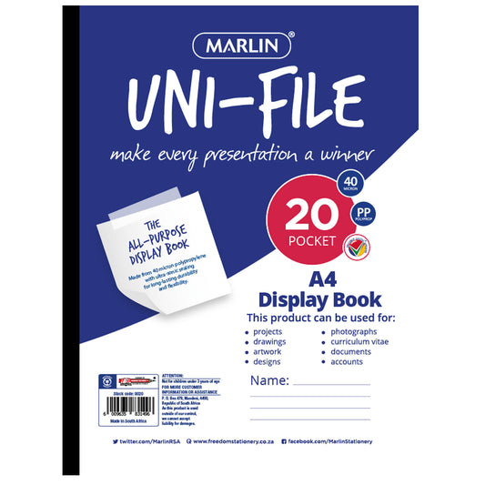 20 Pocket Soft Colour Display Book