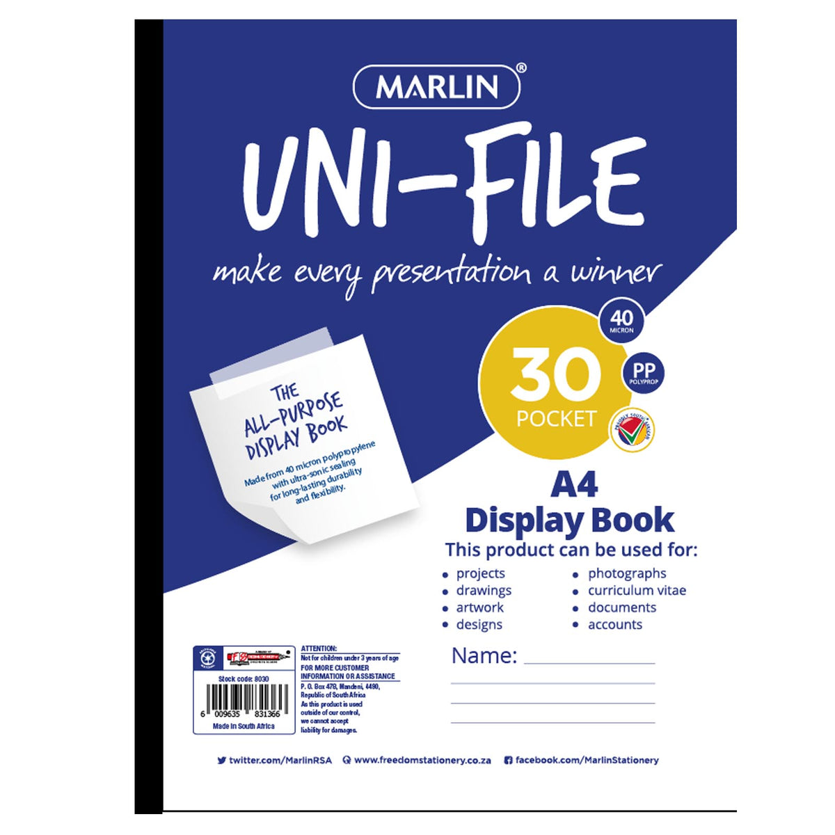 30 Pocket Soft Cover Display Book