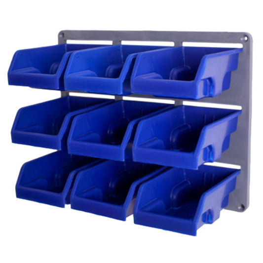 9pc Storage Bin Set with Backing Board