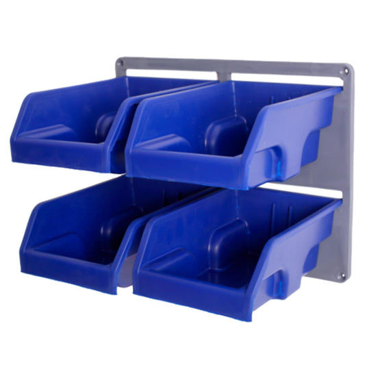 4pc Storage Bin Set with Backing Board