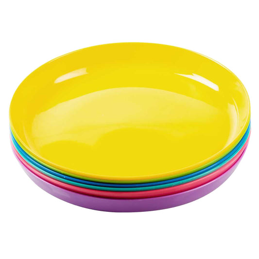 Kids` Rainbow Plates 6`s