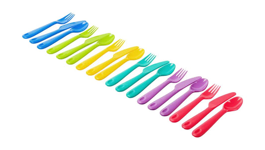 Kids` Rainbow Cutlery 18`s