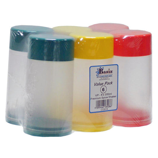 6 x 200ml Premium Spice Shaker
