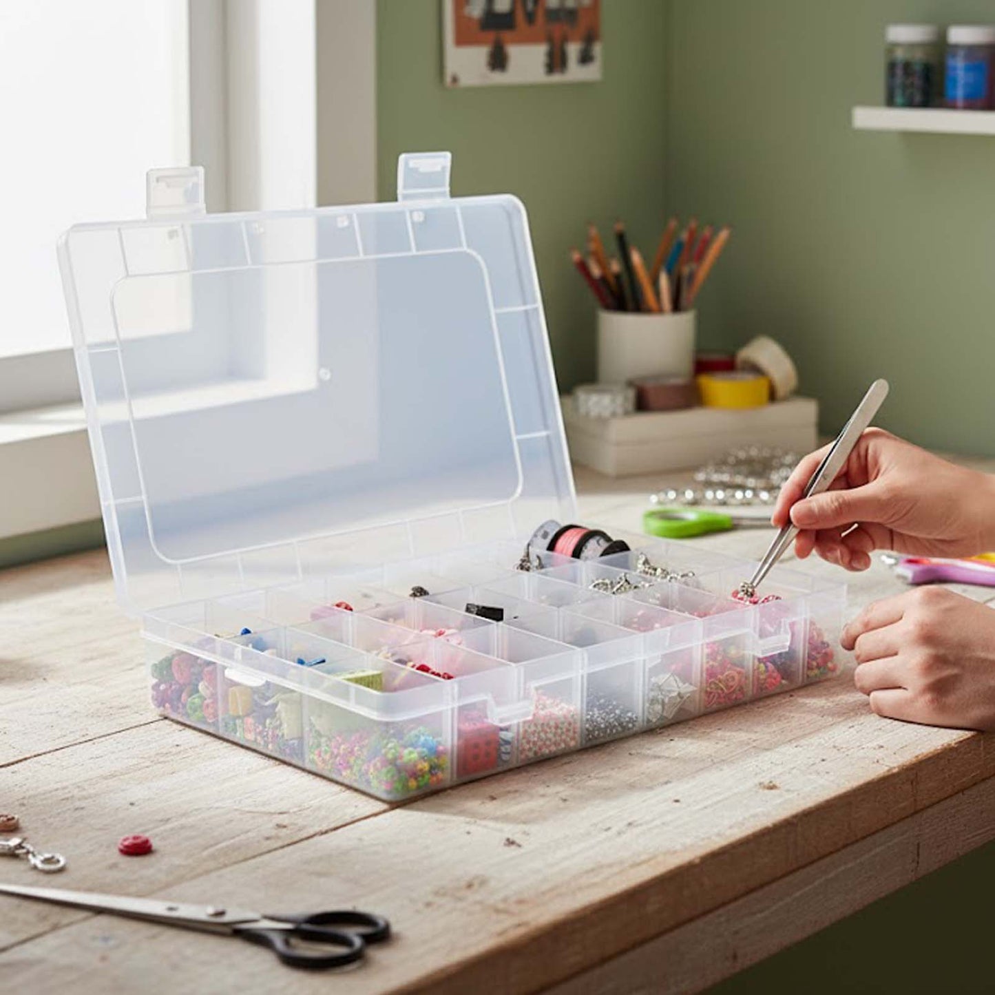 28 Division Clear Organiser Box