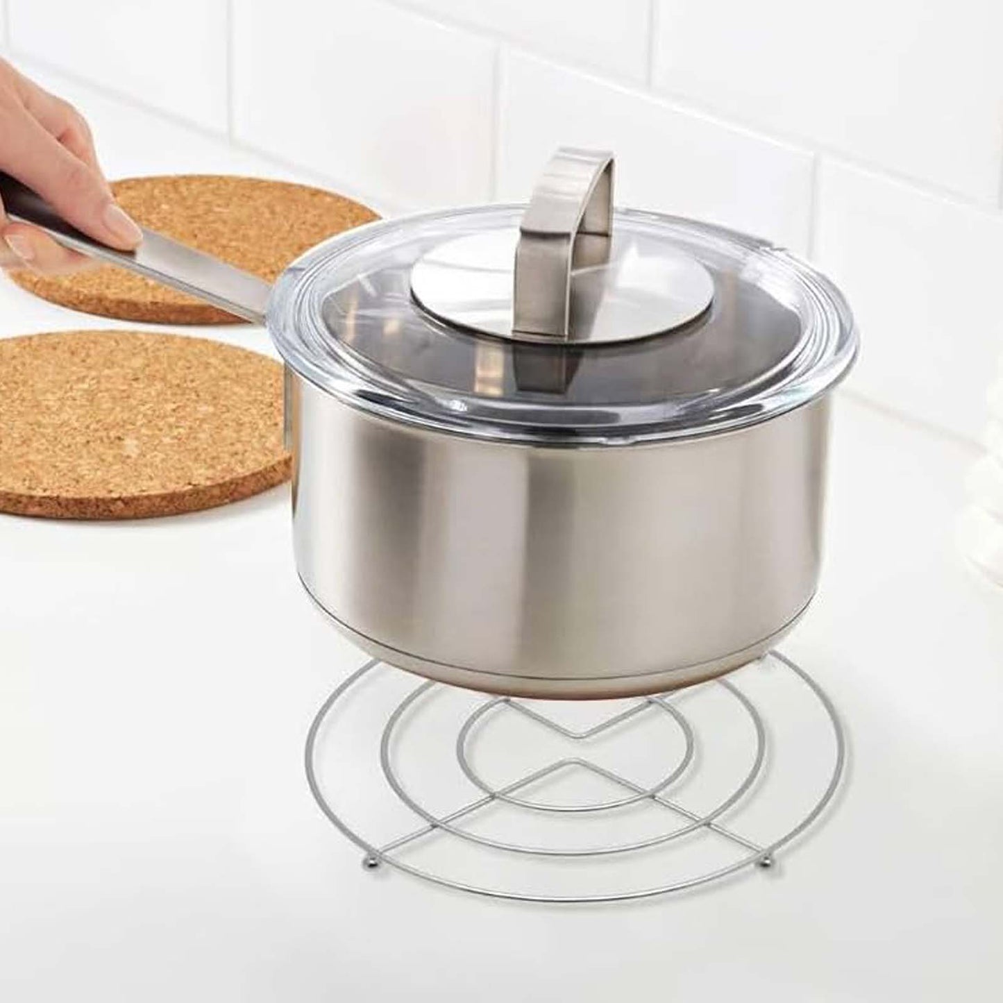 21.5cm Round Wire Pot Stand